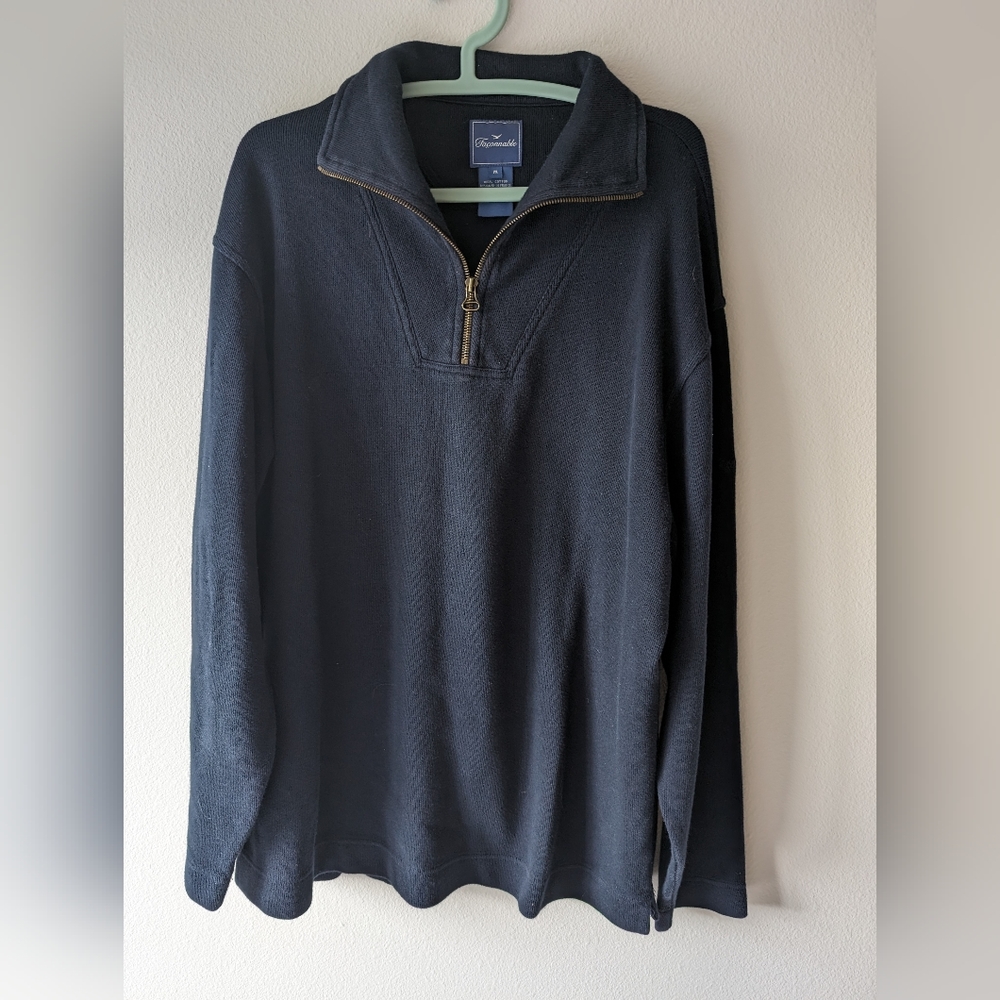 Faconnable men pullover zip sweater M